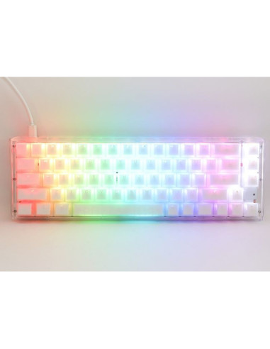 Ducky one 3 aura white sf klawiatura gaming usb qwerty amerykański międzynarodowy biały