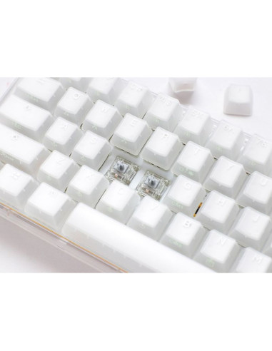 Ducky one 3 aura white mini klawiatura gaming usb qwerty amerykański międzynarodowy biały