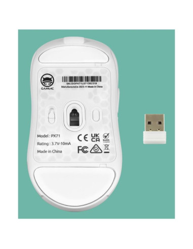 Mysz gamingowa gamiac px71 - biała