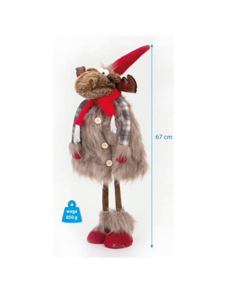 Renifer świąteczny dekoracyjny pluszowy 62-67cm