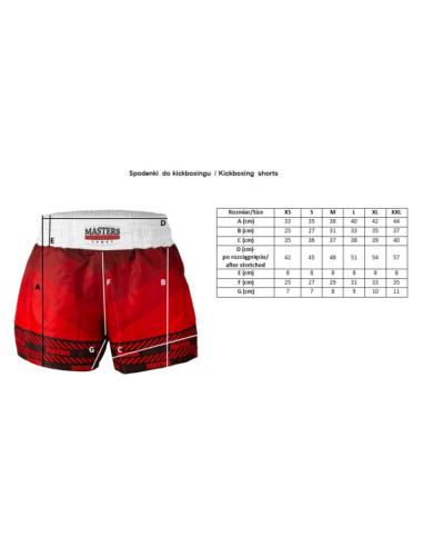 Spodenki masters do kickboxingu skb-w m