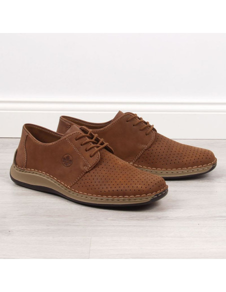 Półbuty skórzane ażurowe rieker m rkr528