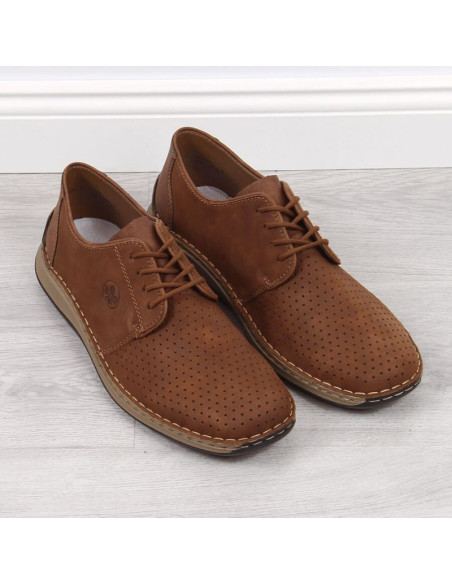 Półbuty skórzane ażurowe rieker m rkr528