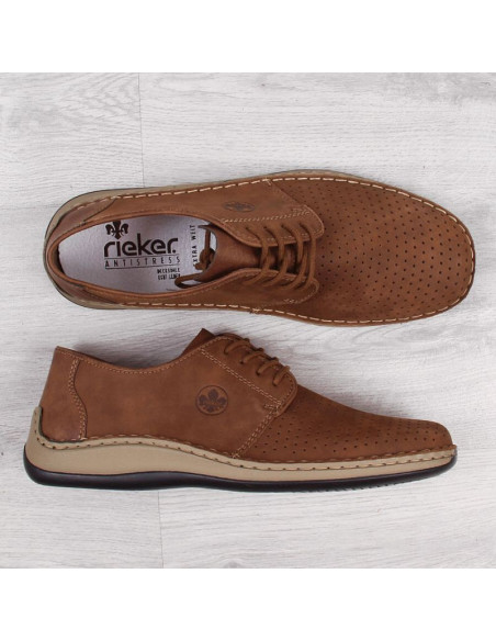 Półbuty skórzane ażurowe rieker m rkr528