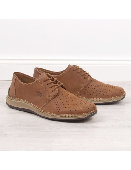 Półbuty skórzane ażurowe rieker m rkr528