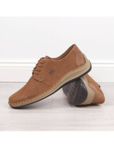 Półbuty skórzane ażurowe rieker m rkr528