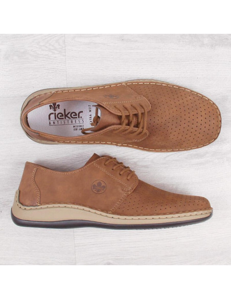 Półbuty skórzane ażurowe rieker m rkr528
