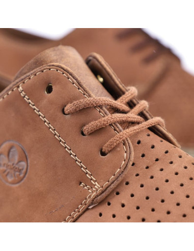 Półbuty skórzane ażurowe rieker m rkr528