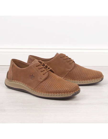 Półbuty skórzane ażurowe rieker m rkr528