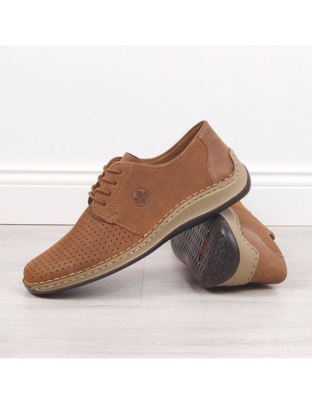 Półbuty skórzane ażurowe rieker m rkr528