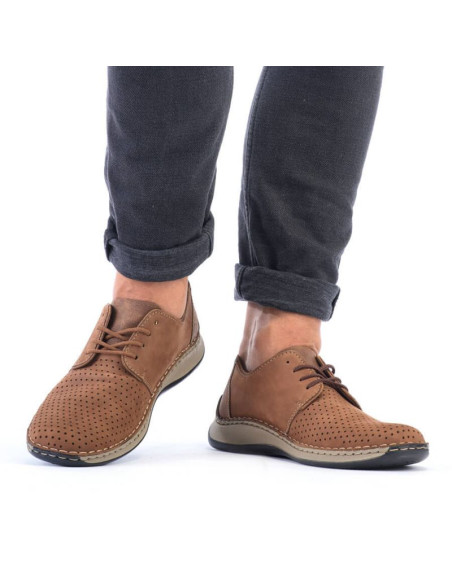 Półbuty skórzane ażurowe rieker m rkr528