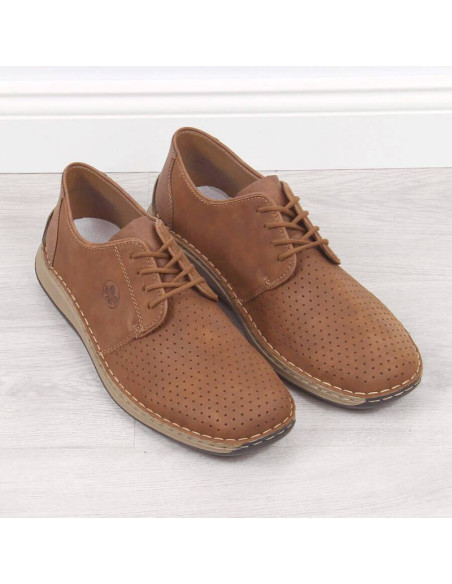 Półbuty skórzane ażurowe rieker m rkr528