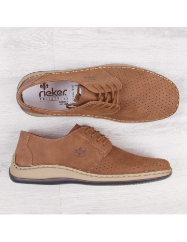 Półbuty skórzane ażurowe rieker m rkr528