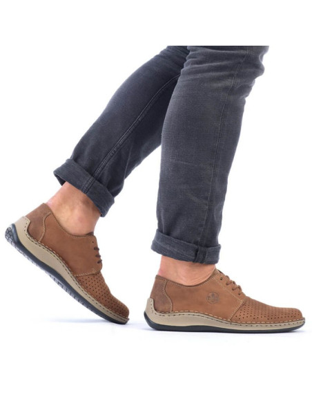 Półbuty skórzane ażurowe rieker m rkr528