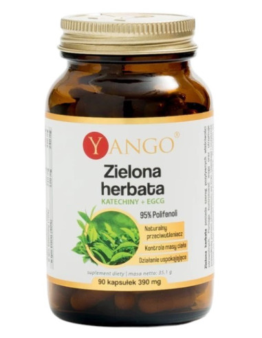 Zielona herbata - 95% polifenoli - Katechiny + EGCG (90 kaps.)