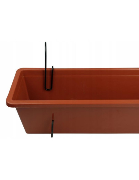 Wieszak hak uchwyt do skrzynek balkonowych agrohang czarny