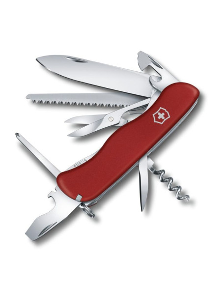 Nóż outrider victorinox z ostrzem blokującym, poliamid, czerwony, stal nierdzewna, 14 narzędzi, 11,1 cm (v-0,85 13 b1)