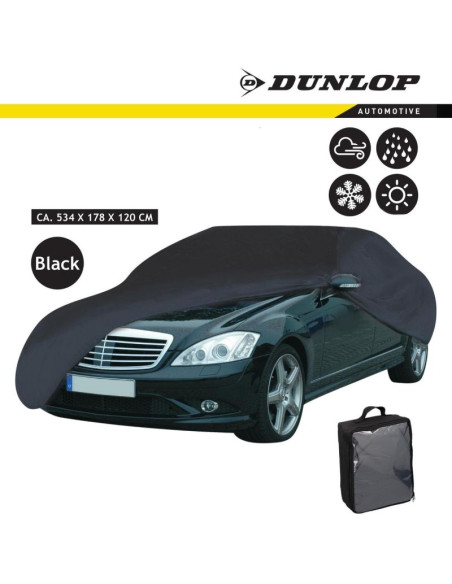 Pokrowiec na samochód 534x178x120cm peva dunlop black