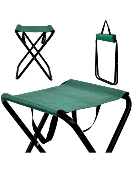 Krzesło wędkarskie turystyczne taboret składany z uchwytem redcliffs zielony