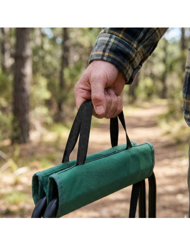 Krzesło wędkarskie turystyczne taboret składany z uchwytem redcliffs zielony
