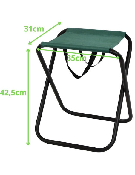 Krzesło wędkarskie turystyczne taboret składany z uchwytem redcliffs zielony