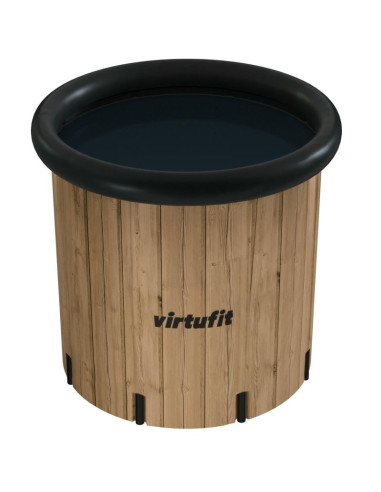 Virtufit wanna lodowa xxl - 375 litrów - imitacja drewna - z akcesoriami