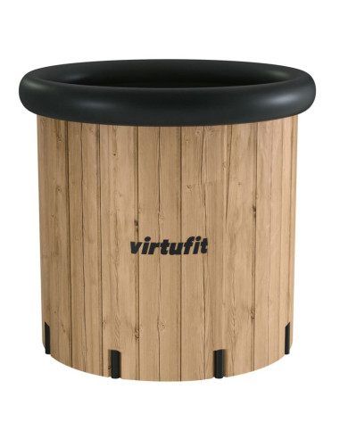 Virtufit wanna lodowa xxl - 375 litrów - imitacja drewna - z akcesoriami