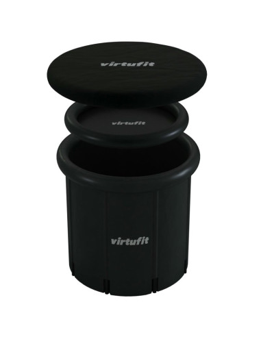 Virtufit wanna lodowa xxl - 375 litrów - antracyt - z akcesoriami