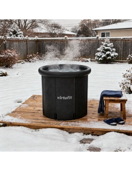 Virtufit wanna lodowa xxl - 375 litrów - antracyt - z akcesoriami