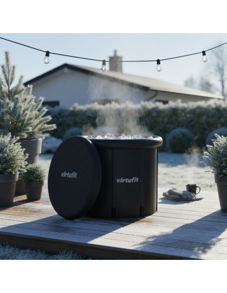 Virtufit wanna lodowa xxl - 375 litrów - antracyt - z akcesoriami