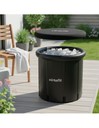 Virtufit wanna lodowa xxl - 375 litrów - antracyt - z akcesoriami