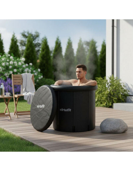 Virtufit wanna lodowa xxl - 375 litrów - antracyt - z akcesoriami