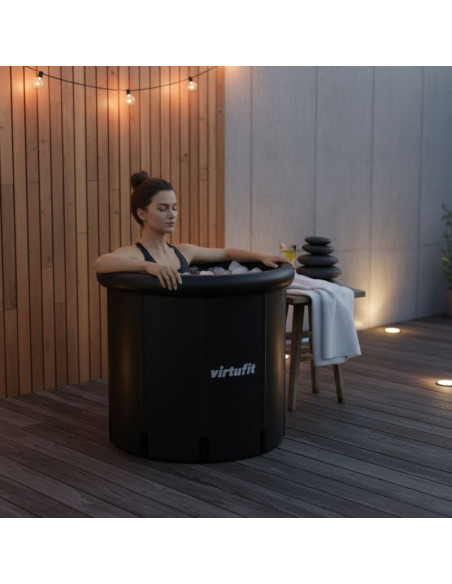 Virtufit wanna lodowa xxl - 375 litrów - antracyt - z akcesoriami