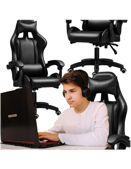 Extralink gaming | fotel gamingowy | biurowy, obrotowy, kubełkowy, czarny, g-524