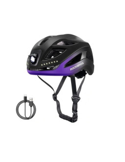 Rockbros kask rowerowy z lampką usb 10110035005