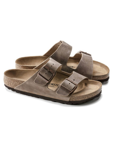 Klapki birkenstock arizona tabacco brown męskie/damskie brązowe regular szerokie (0352201)