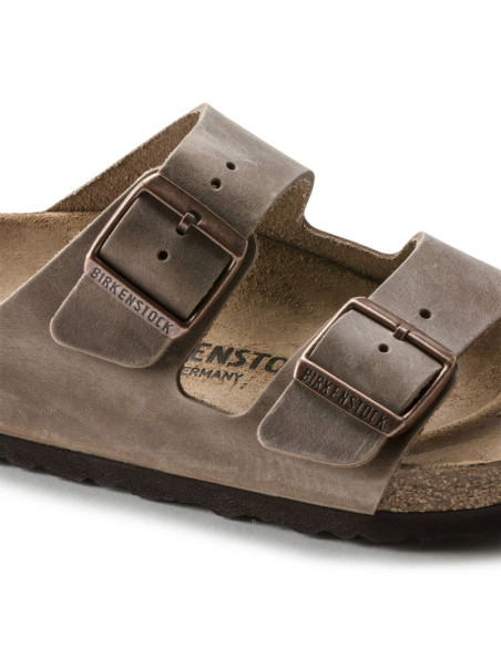 Klapki birkenstock arizona tabacco brown męskie/damskie brązowe regular szerokie (0352201)