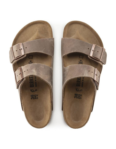Klapki birkenstock arizona tabacco brown męskie/damskie brązowe regular szerokie (0352201)