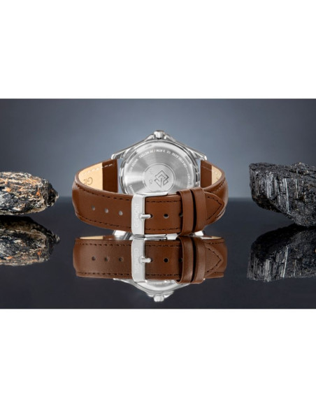 Zegarek męski giewont elegance sapphire brązowo niebieski gw5160-a4