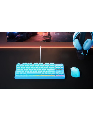 Klawiatura steelseries apex 3 tkl us, aqua