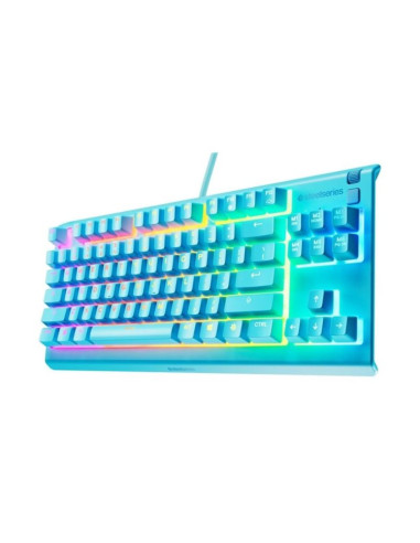 Klawiatura steelseries apex 3 tkl us, aqua