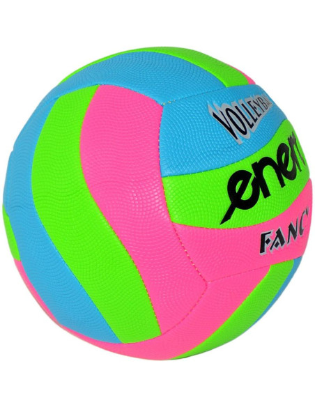 Piłka siatkowa plażowa fancy enero różowy niebieski zielony