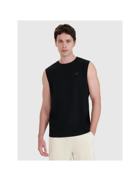 Tank top regular gładki męski 4f 4fwmm00tslem125-20s