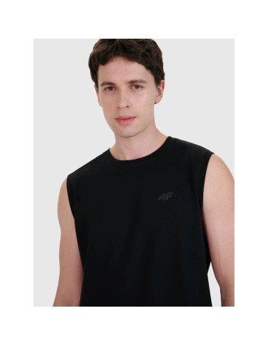 Tank top regular gładki męski 4f 4fwmm00tslem125-20s