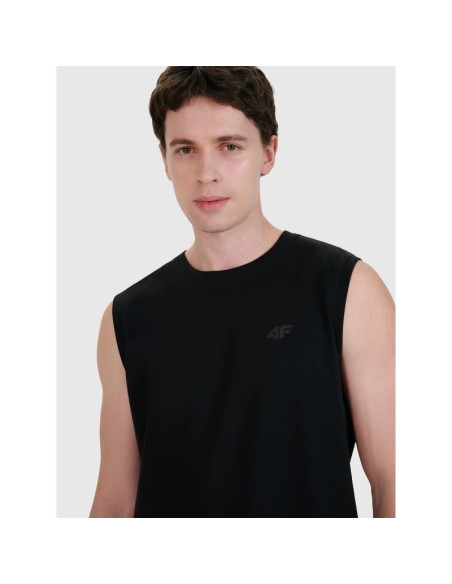 Tank top regular gładki męski 4f 4fwmm00tslem125-20s