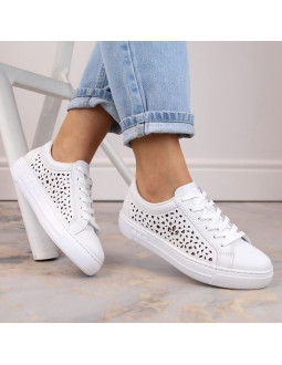 Skórzane komfortowe buty rieker w rkr641