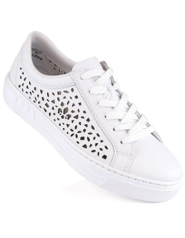 Skórzane komfortowe buty rieker w rkr641