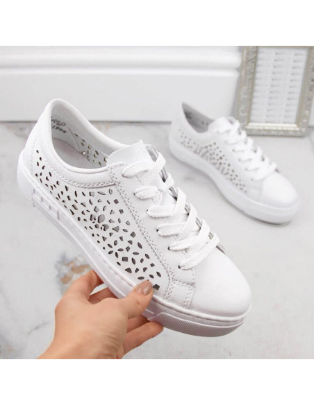 Skórzane komfortowe buty rieker w rkr641