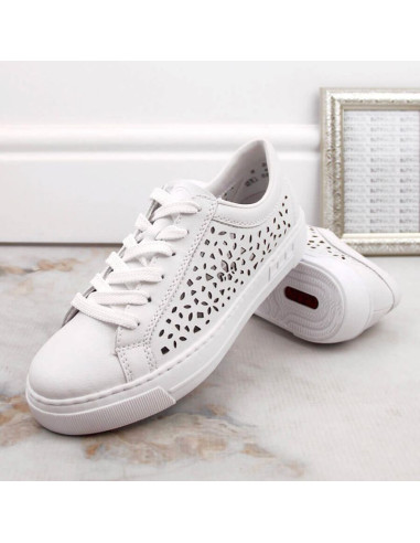 Skórzane komfortowe buty rieker w rkr641