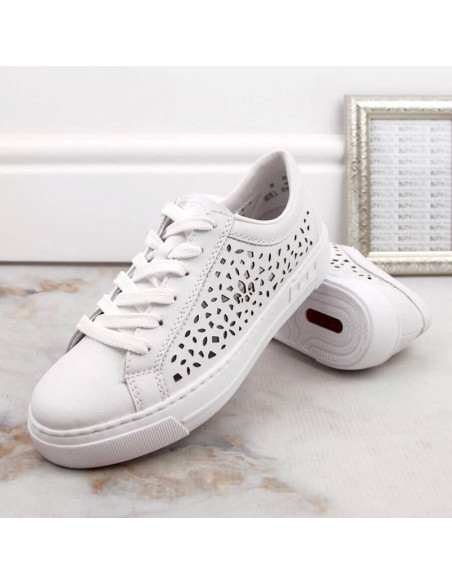 Skórzane komfortowe buty rieker w rkr641